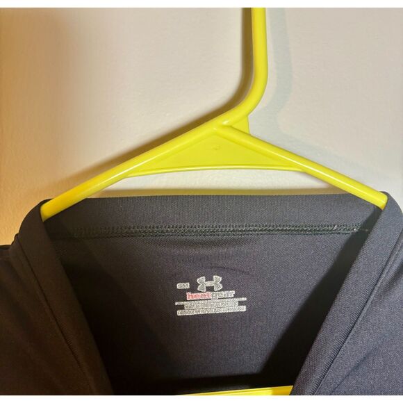 Under Armour Men’s HeatGear Black Short Sleeve T-Shirt Size Small Performance - Picture 3 of 5